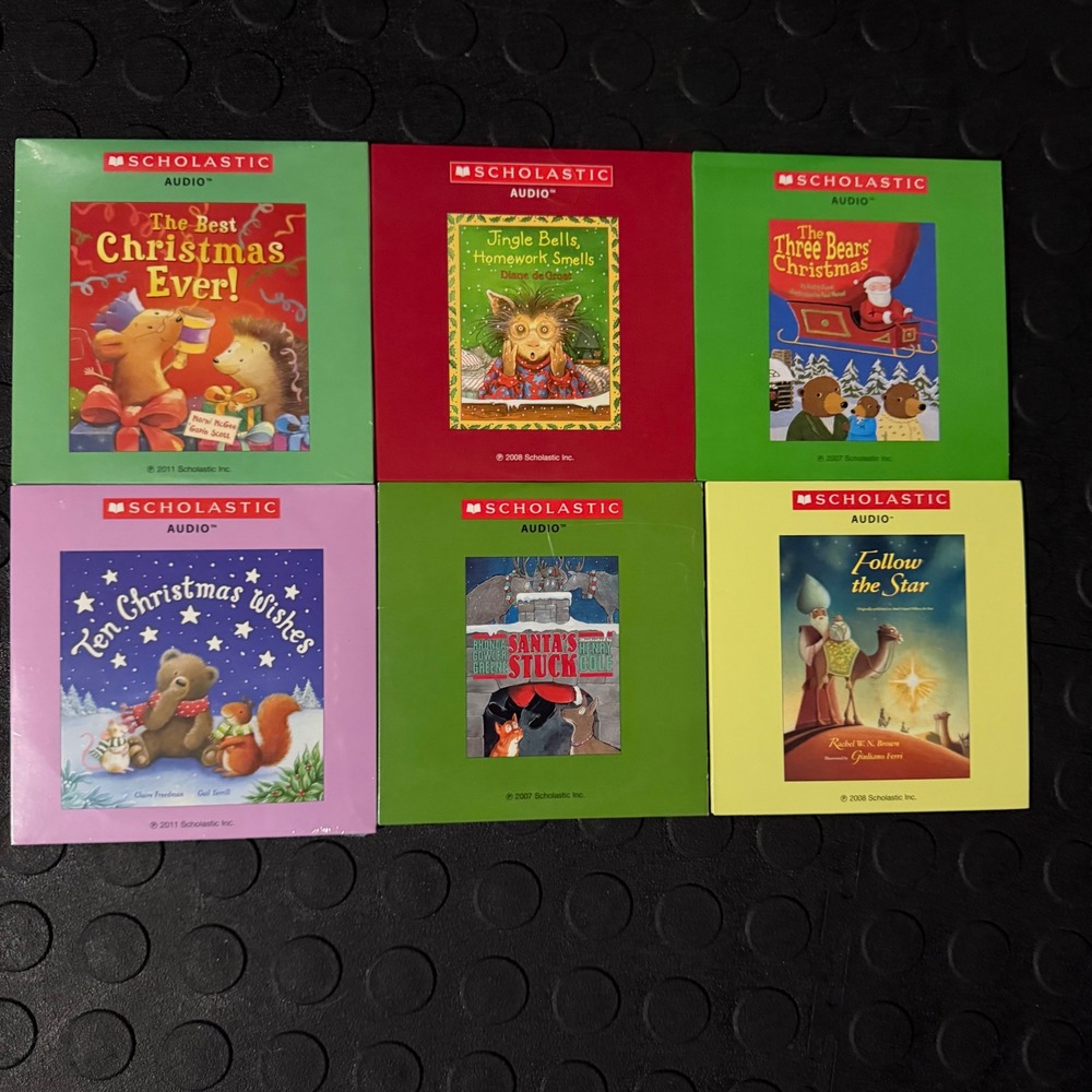 Scholastic Audio Christmas Kids CD Lot of 6 Santa Christmas Stories 2 Sealed